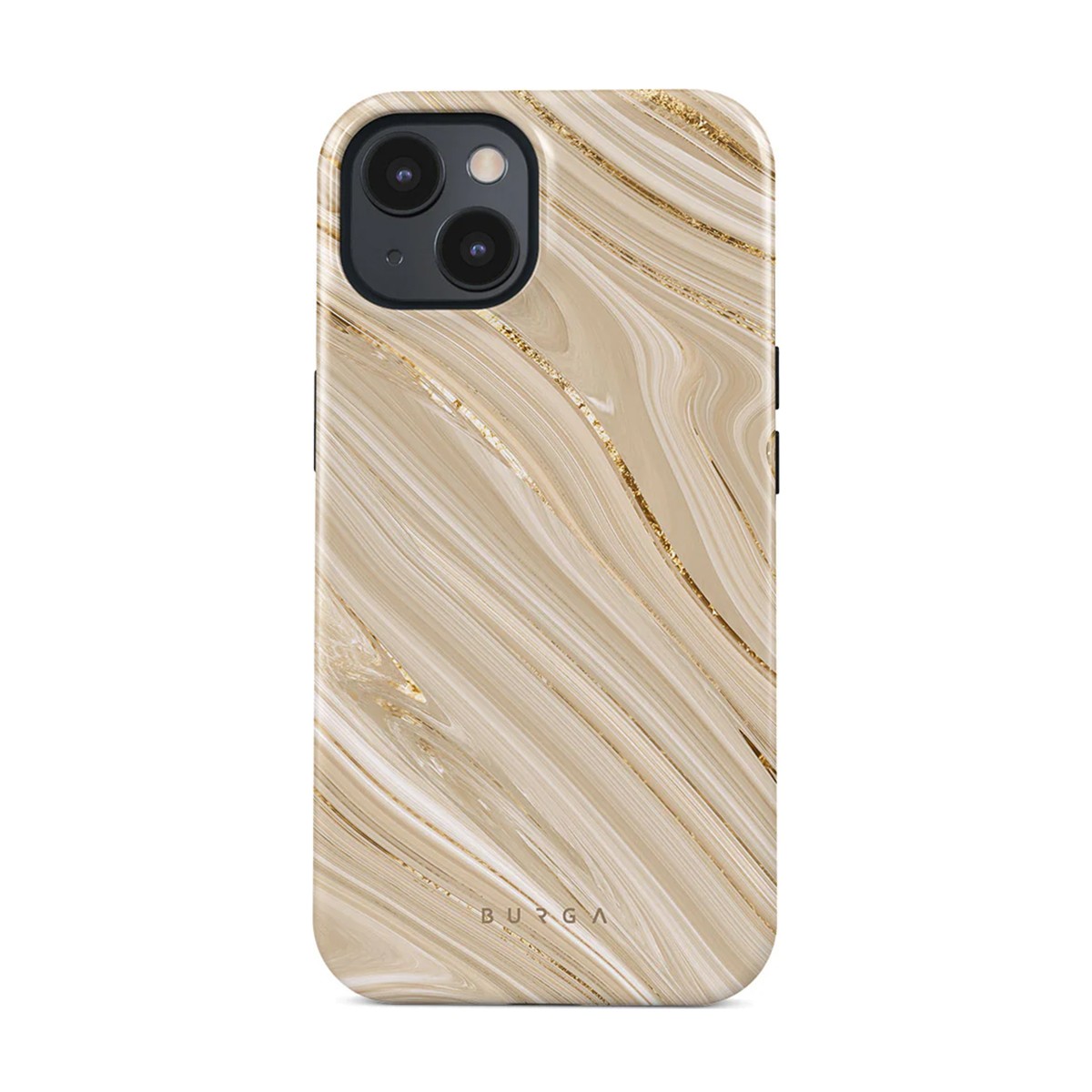 Coque iPhone 13 antichoc Burga rigide en silicone beige