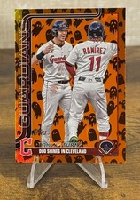 2025 Topps Update Baseball Jose Ramirez & Steven Kwan US26 Veteran Combos Ghosts