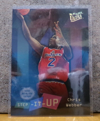 BASKETBALL CARD CHRIS WEBBER FLEER ULTRA STEP-IT-UP GOLD WASHINGTON BULLETS