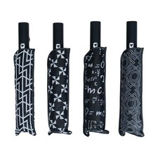 Pocket umbrella with protective cover fibreglass frame waterproof 100 cm black/white