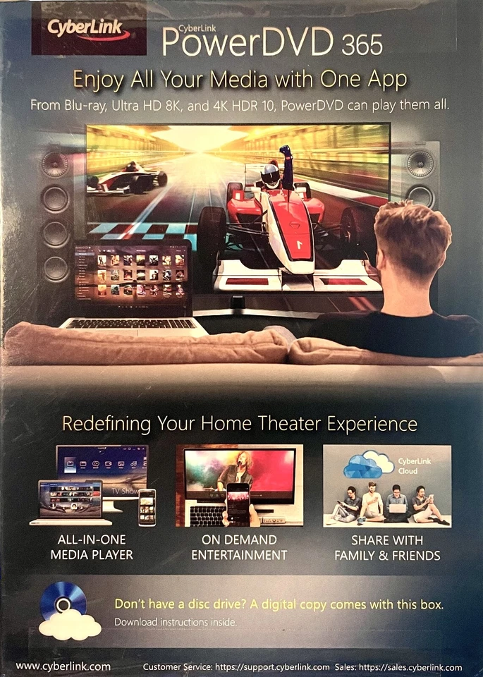 CyberLink Power DVD 365 (New & Sealed) 1 Year Subscription (1 PC) - Image 2 of 2