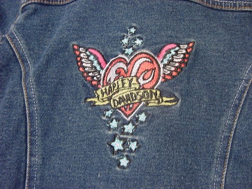HARLEY DAVIDSON DENIM JEAN JACKET - GIRLS KIDS SIZE 4 - Picture 5 of 6