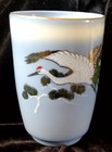 Rare Full Set Of 6 Vintage Japanese Crowned Crane Blue White, W 14 Karat Gold — photo 3