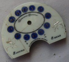 Hebdomas 8 day's Pocket Watch enamel Dial 42 mm. in diameter