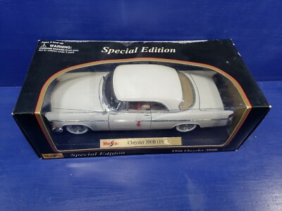 1956 Chrysler 300B White Maisto 1/18 Diecast New In Box. | eBay