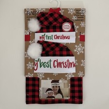 NEW Matching Red Plaid Hats  Swaddle Baby Blanket - Christmas  Baby Essentials