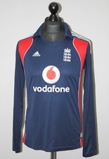 England national cricket team long sleeves home shirt Adidas Size M