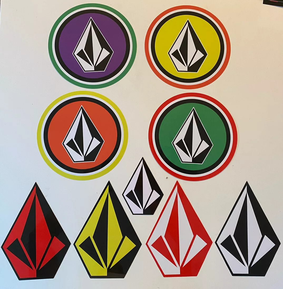 VOLCOM STICKER XL 8 Set Of 9 Stickers Volcom Stone Skateboard