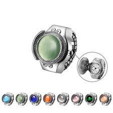 Birthday Stone Finger Ring Watch Elastic Band Quartz Analog Men Women Kids Gift
