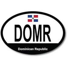 Magnet Me Up DOMR Dominican Republic Country Code Car Magnet Decal, 4x6 inches