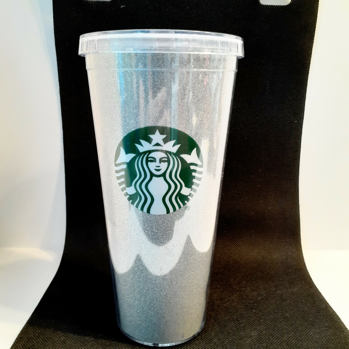 Starbucks 20 Ounce Plastic To Go Tumbler Silver Glitter No Straw included |  eBay