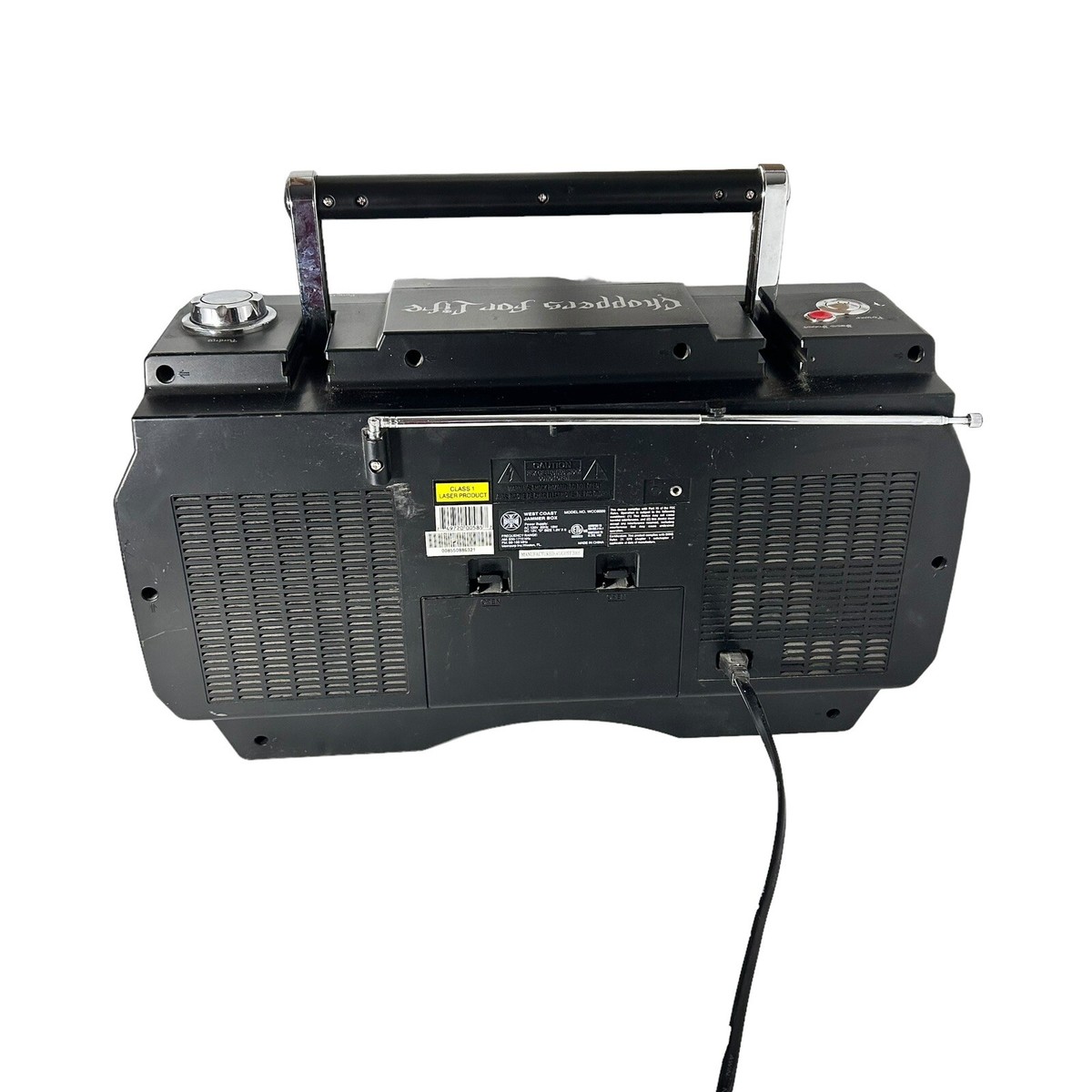 Vtg West Coast Choppers 4 Life Stereo Jammer Boom Box Vtg West Coast Choppers 4 Life Stereo Jammer Boom Box