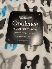 Berkshire Opulence Boston Terrier Plush Pet Throw Blanket 50" X 60" Teal Grey