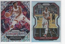 Jimmy Butler 2020/21 Panini Prizm - Silver Base & Silver Disco Fireworks
