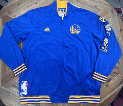 Adidas Golden State Warriors Champions Zippered Warm Up Jacket Men’s Size  2XL