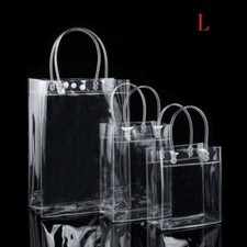 Fashion Clear Vinyl Plastic Bag Tote Transparent Purse Shoulder Gift Handbag UK