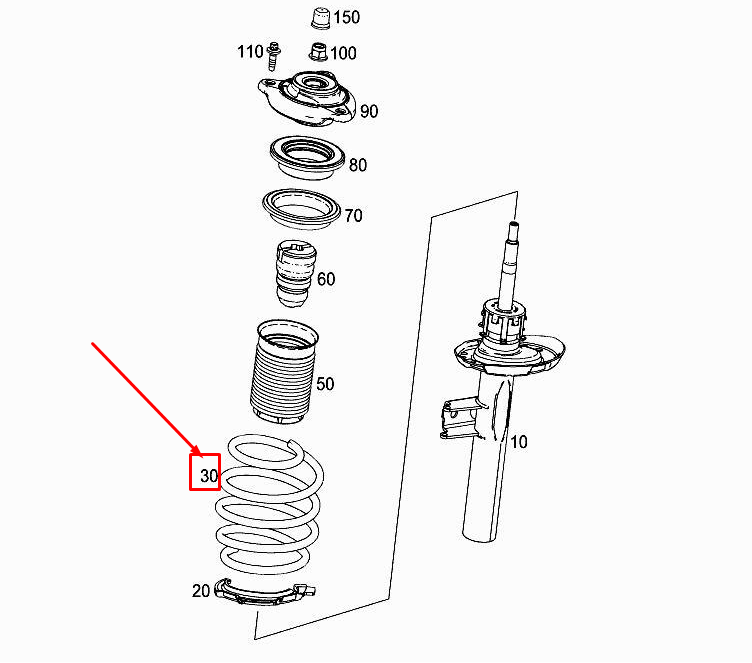 MERCEDES-BENZ A W177 Front Coil Spring A1773211200
