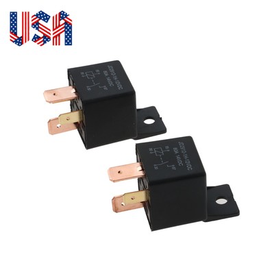 2 Pcs Auto Car Relay DC 12V 80A 4Pin SPST Relay Control Switch for Motor