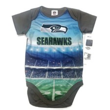 NFL Seattle Seahawks Infant Boys SS Bodysuit (3-6M) Football Under The Lights