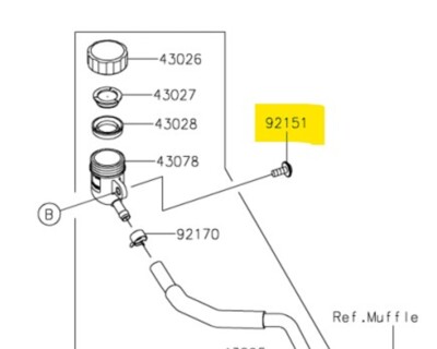 Kawasaki OEM Factory Bolt 6x14 Socket Head Multi Fit 92151
