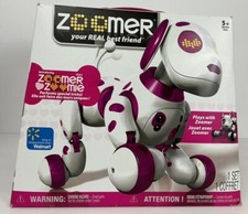 NEW Spin Master Zoomer Zoomie Electronic Interactive Red/Pink Robot Dog