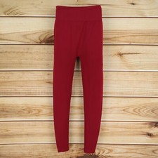 New Mix Leggings Womens One Size Red Polyester Stretch High Rise Comfort Soft