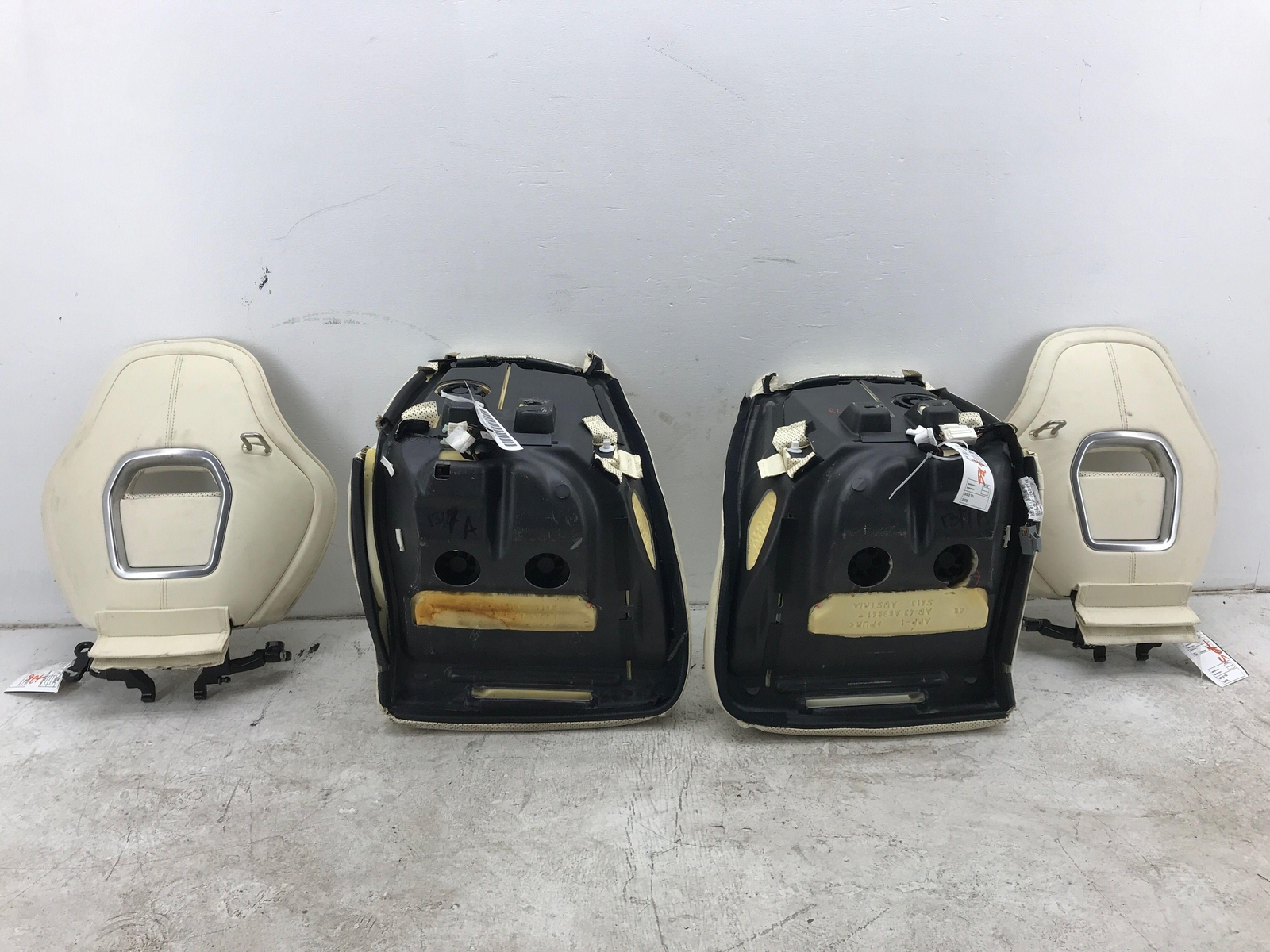 2010-2020 ASTON MARTIN RAPIDE REAR SEAT SET W/ HEATED/COOLED BEIGE LEATHER OEM