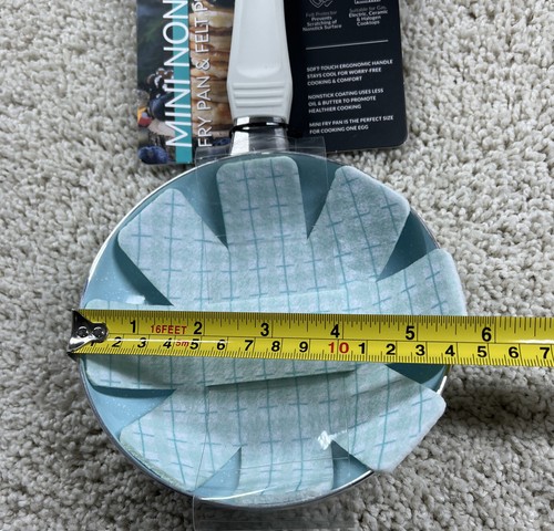 BKLYN Blue Kitchen 5.5" Egg Non-Stick Mini Frying Pan Skillet Set Camping Single - Picture 9 of 11