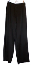 Black Satin Pants Womens 6 Velvet Side Stripe Norton & Co Priority Mail Shipping