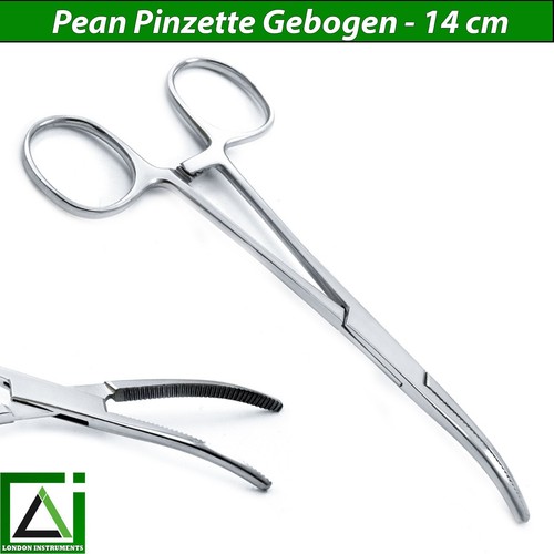 3er-Set Hämostatische KFO Zahnchirurgie Pean Arterienklemme Pinzette Gebogen Neu - Picture 5 of 6