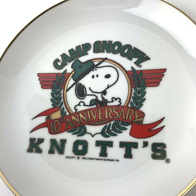 【希少】SNOOPYTOWN10th Anniversaryミラー Camp Snoopy 10th Anniversary Knott's Berry Farm CA Vintage 90s