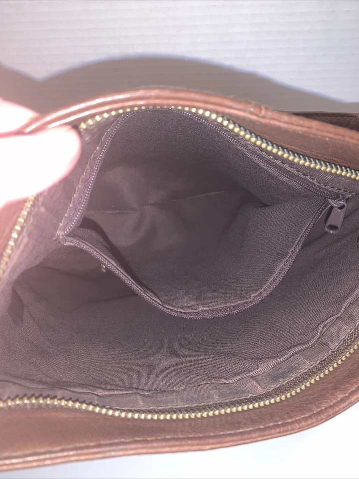 Bolso Bandolera Vintage Nine West Mujer Talla L Cuero Marrón Foto 4 de 4