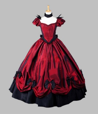 red masquerade dress