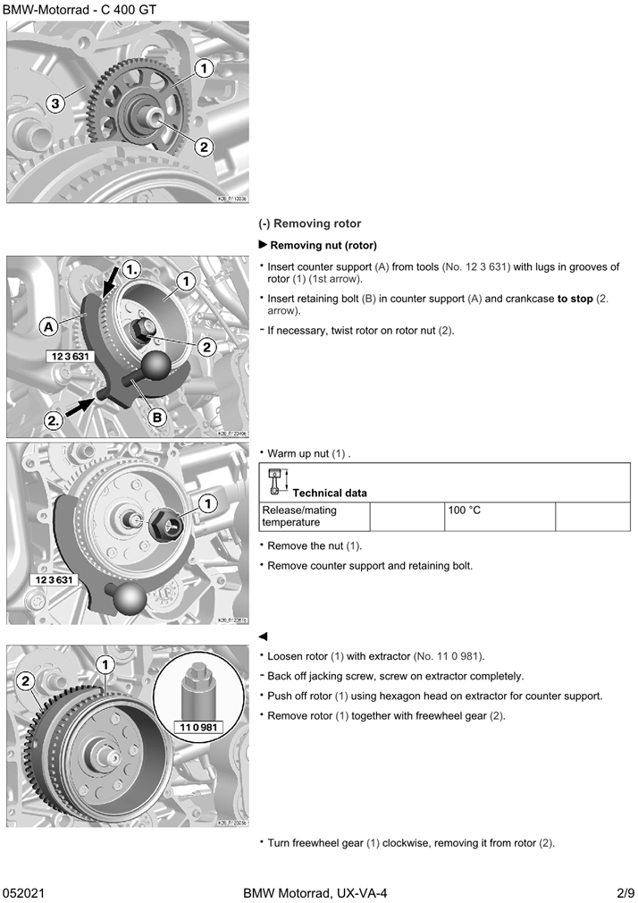 2018on BMW C400 GT C400GT K08 Repair Workshop Service Manual PDF