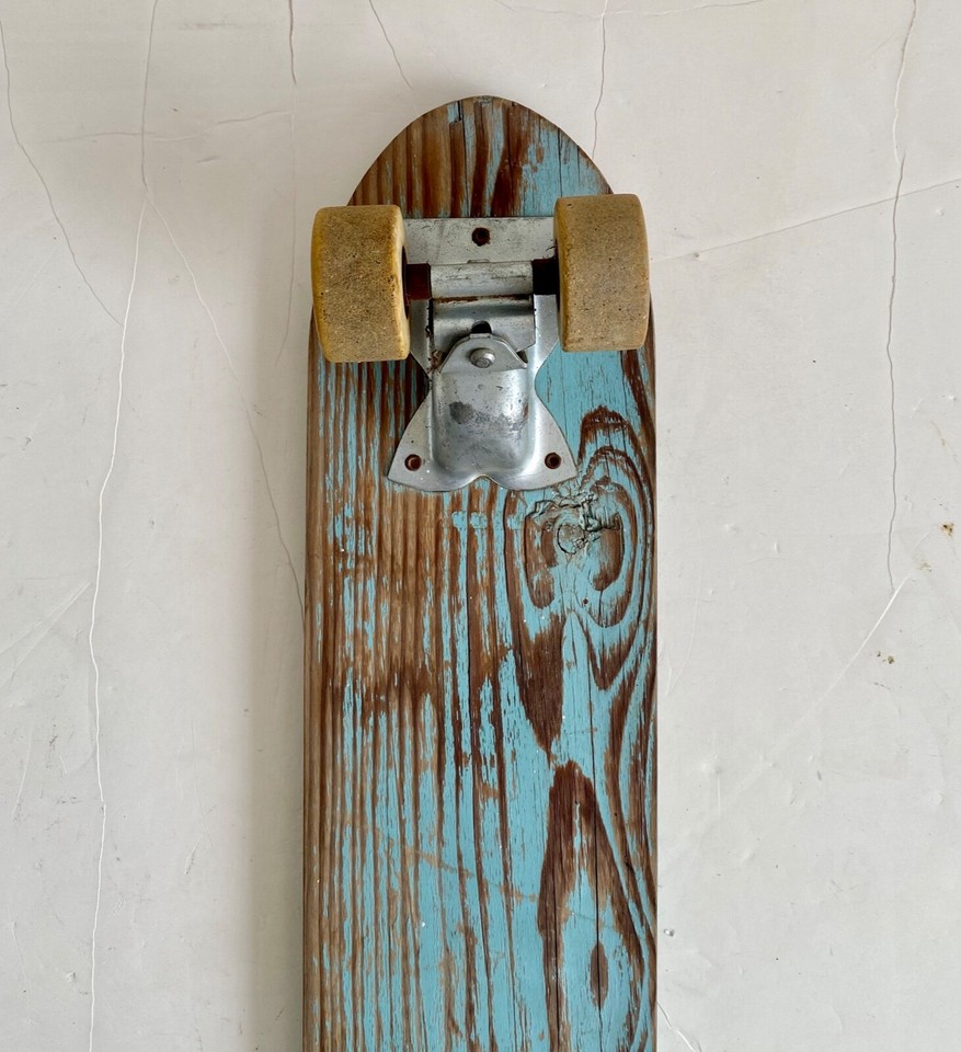 Vintage Roller Derby Mustang 15 Skateboard Wooden Deck Clay Wheels