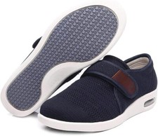 Men's Wide Walking Shoes, Adjustable Air Cushion Sneakers for Diabetic Feet