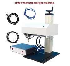 110V Pneumatic Marking Machine  Dot Peen for Surface Marking 12x8in Depth 0-2mm