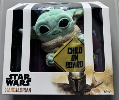 BABY ON BOARD PLUSH - DISNEY MATTEL STAR WARS THE MANDALORIAN WINDOW SIGN New