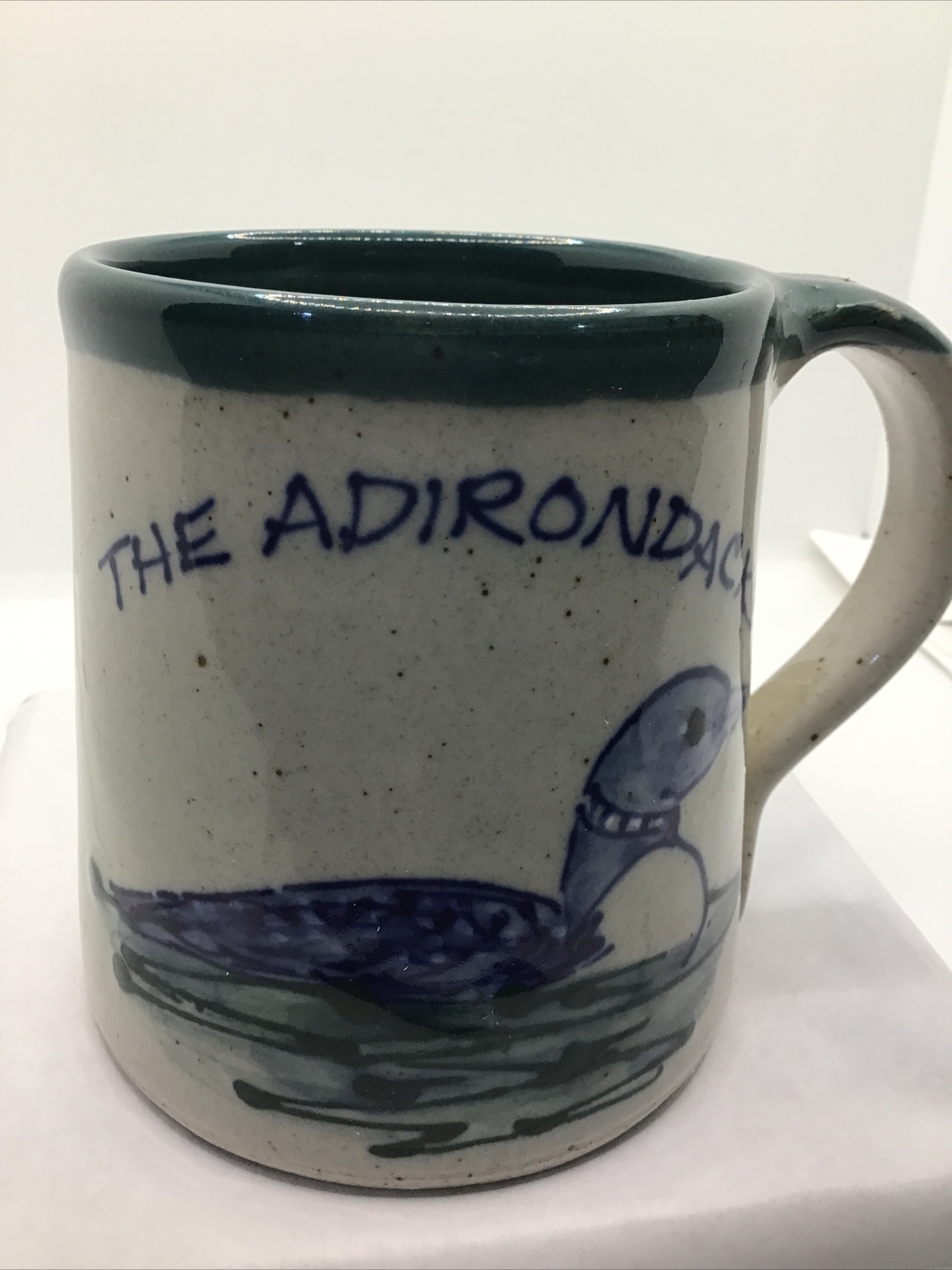 THE ADIRONDACKS MUG. POTTERY 14oz  Coffee Mug Gift. Art Deco Print Mug.B165