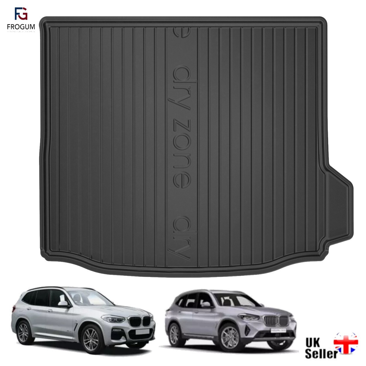 FROGUM Fitted Rubber Trunk Protect Car Boot Liner Mat for BMW X3 MK3 2018-2024