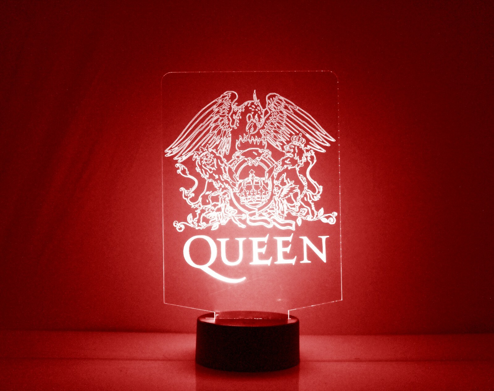 Queen Band Logo LED Night Light, with Remote Control, Queen Desk Lamp ...