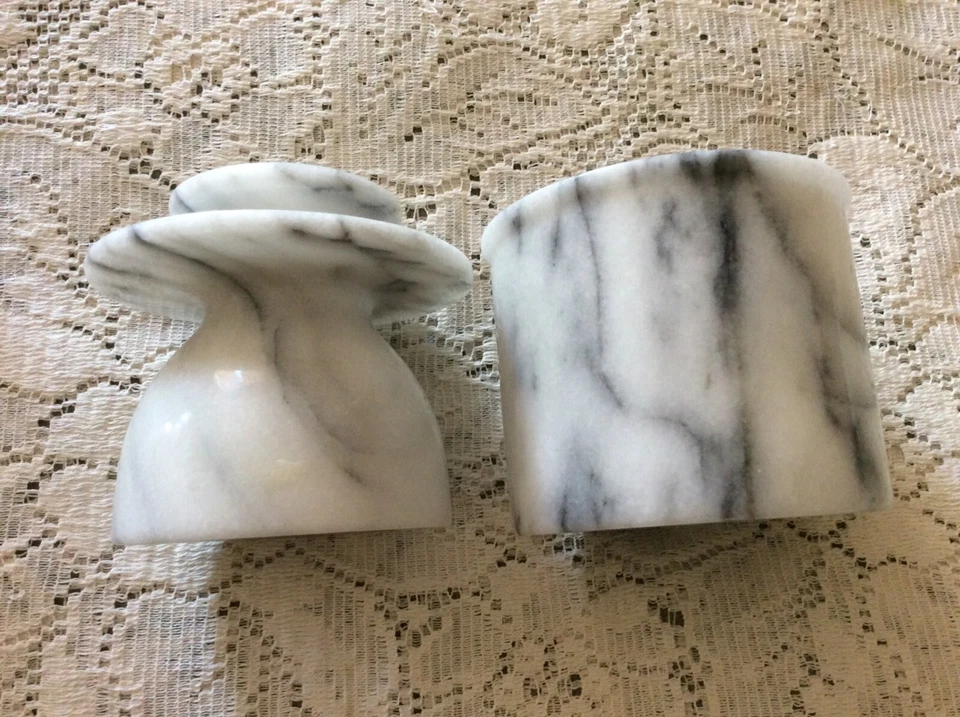 Sin usar, en caja Norpro #278 Vasija de almacenamiento de mantequilla de mármol hecha a mano Foto 4 de 4