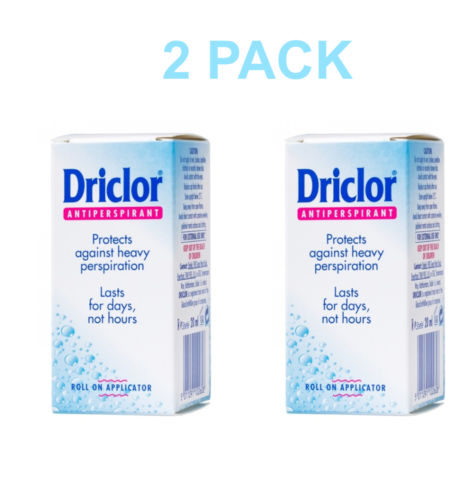 2pack DRICLOR ANTIPERSPIRANT ROLL ON 20ml For excessive sweating - Picture 1 of 3