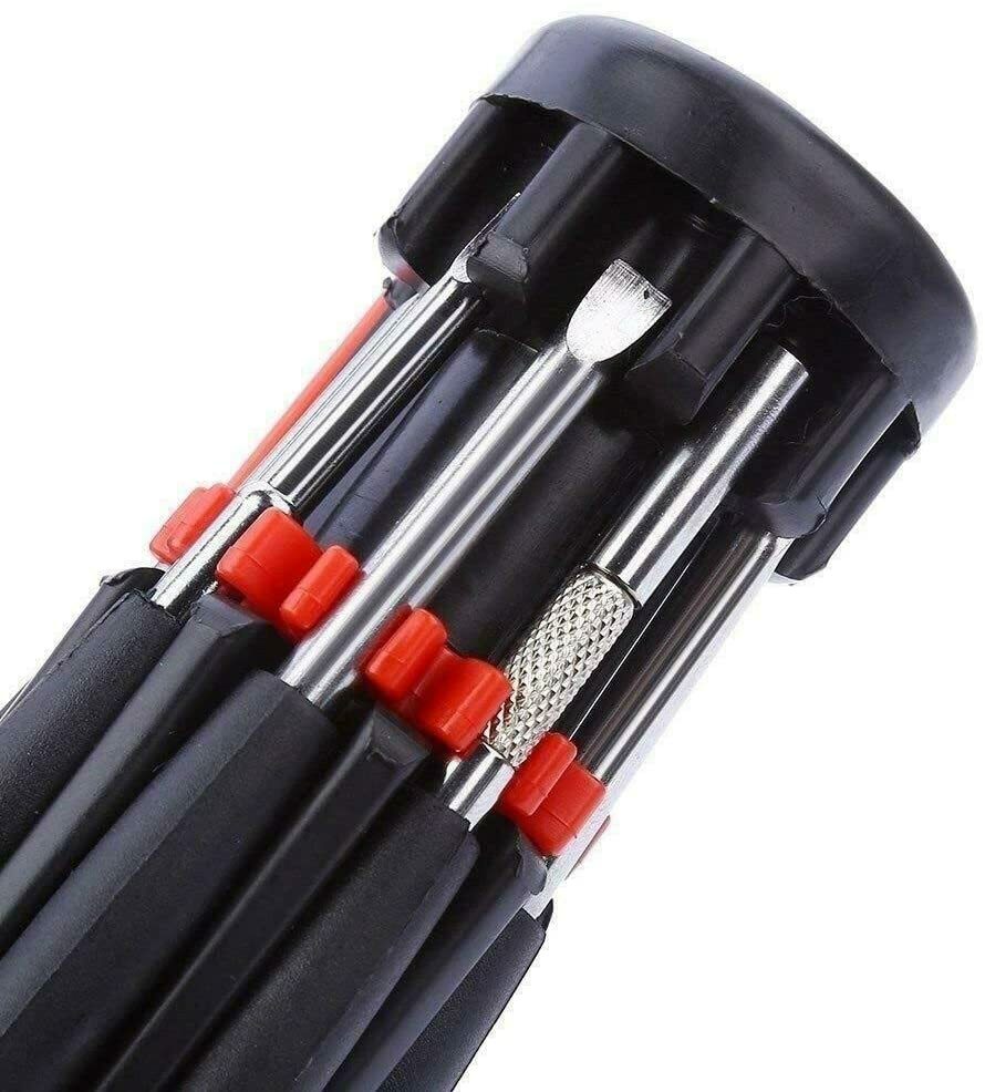 TopHomer 8-in-1 Schraubendreher Set Mit LED-Taschenlampe – Magnetisch, Für Heimwerker & Reparatur