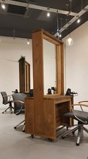 Hairdresser Styling Units Stylist Stations Industrial Rustic Wood Hairdressing