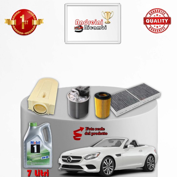 Inspektionskit 4 Filter Und ÖL Mercedes SLC 250 D R172 150KW 204CV Von 2016--image