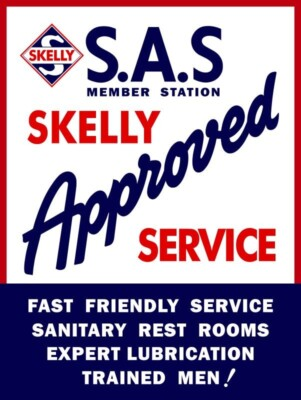 #ad Skelly Oil Co. Approved Service Gas Station NEW METAL SIGN: 9x12quot; Ships Free $21.88