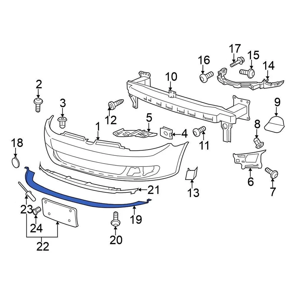 For Volkswagen Jetta 2010-2014 Volkswagen 1K9805903 Front Valance Panel - Изображение 2 из 2
