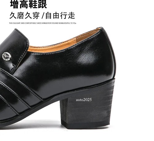 Mens Pointed Toe Pleated Wedding Evening Party Formal Dress Cuban Heel Shoes New - Picture 7 of 20