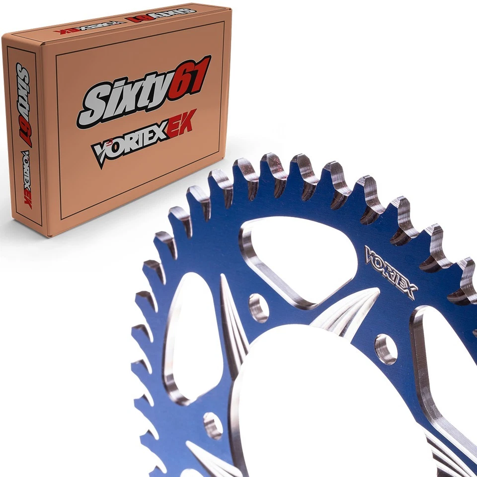 Piñón trasero KTM Duke 390 2013-2025 Vortex 520 38-54T rojo negro azul aluminio Foto 3 de 4